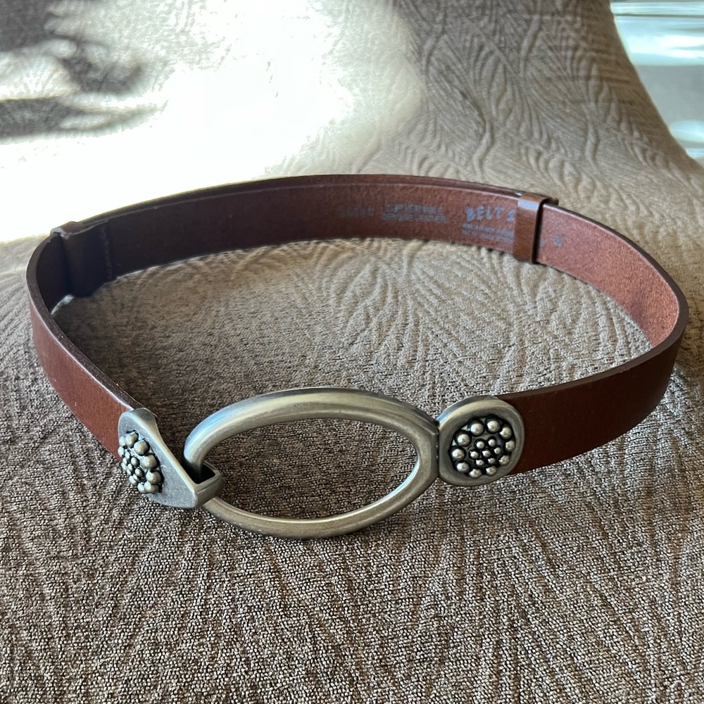 Leather Belt Shark adjustable with metal buckle